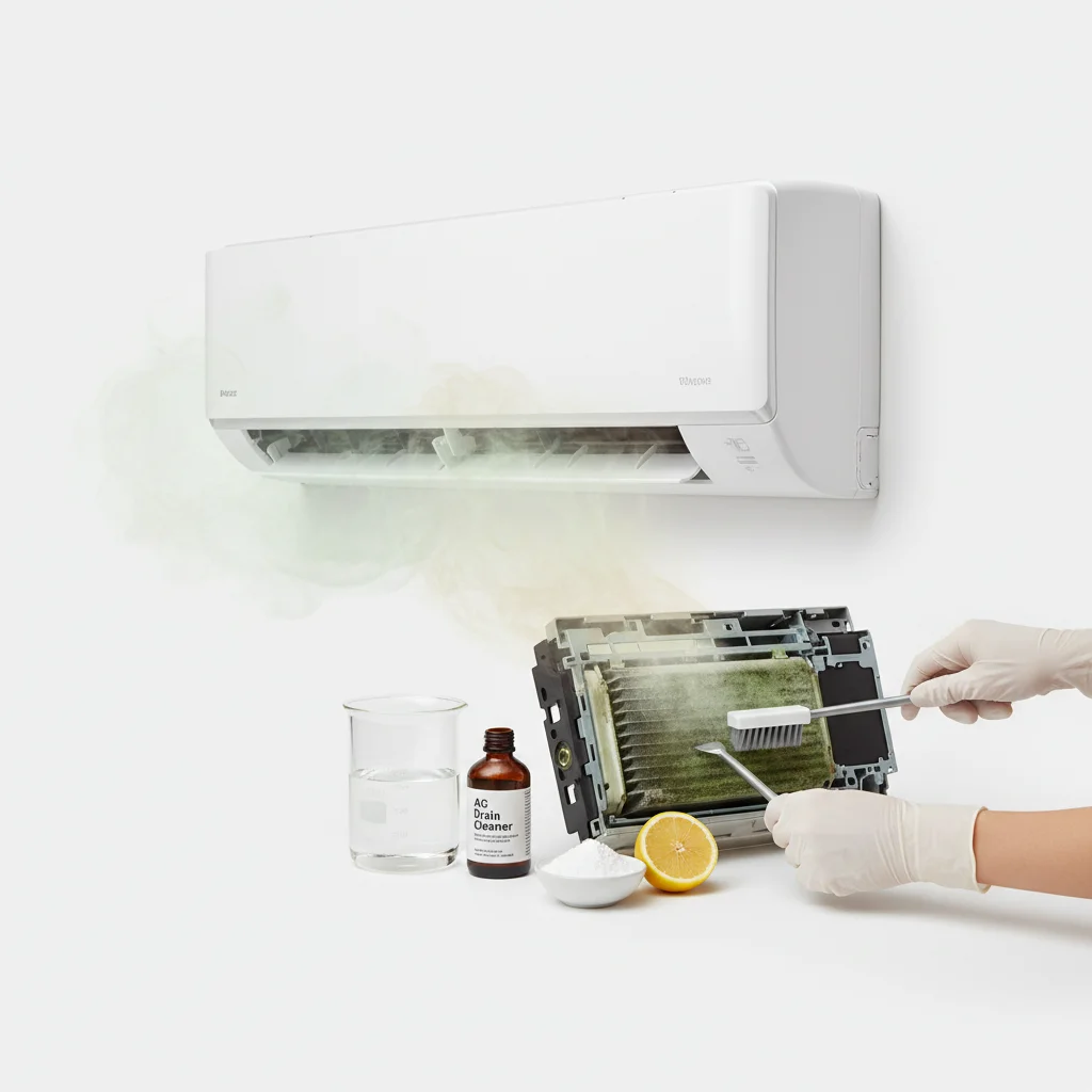 air conditioner smells like vinegar